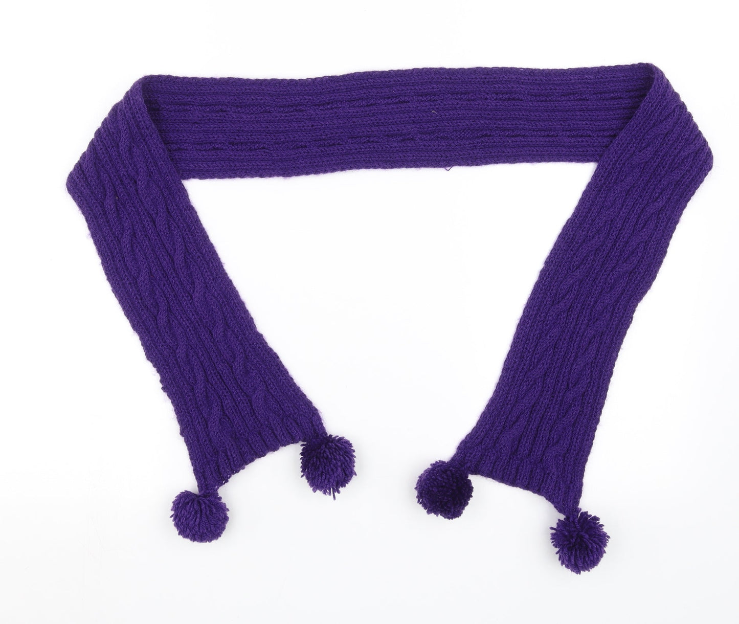 Preworn  Purple  Knit  Scarf