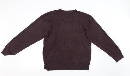 Marks & Spencers Mens Brown  Knit Pullover Sweatshirt Size XL