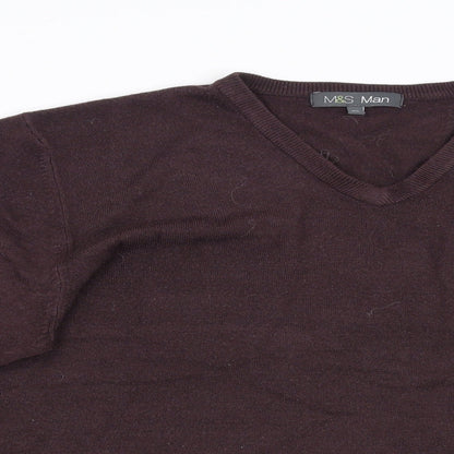 Marks & Spencers Mens Brown  Knit Pullover Sweatshirt Size XL