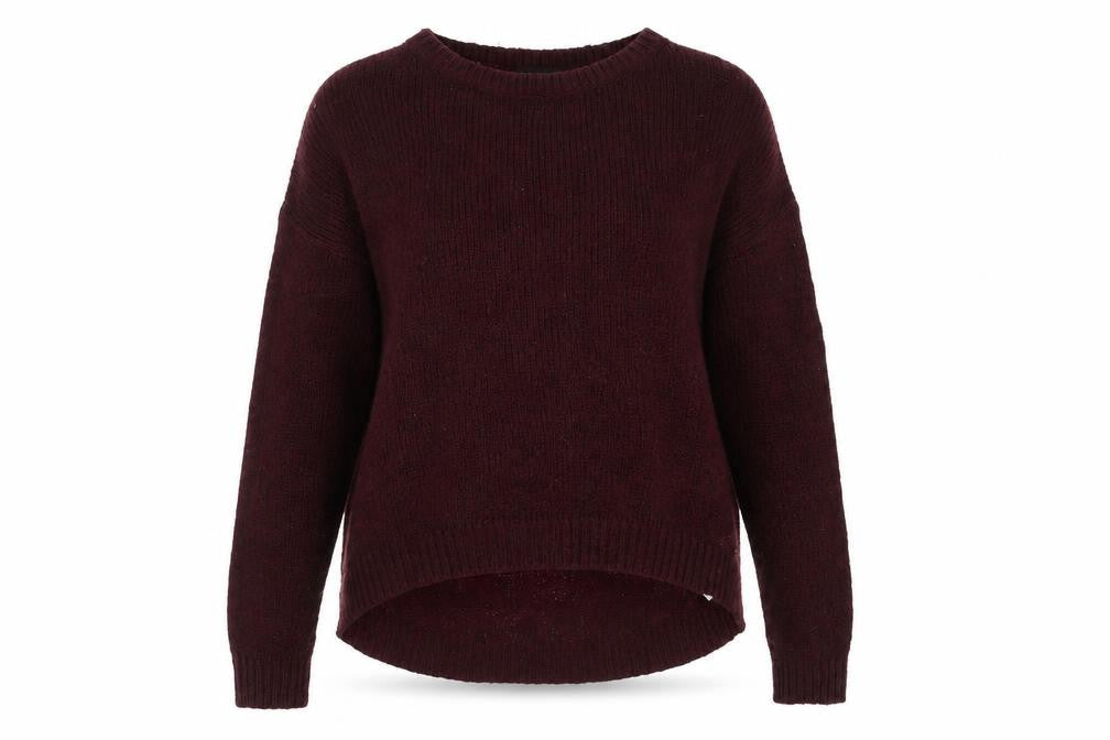 New Look Womens Red  Knit Pullover Sweatshirt Size M