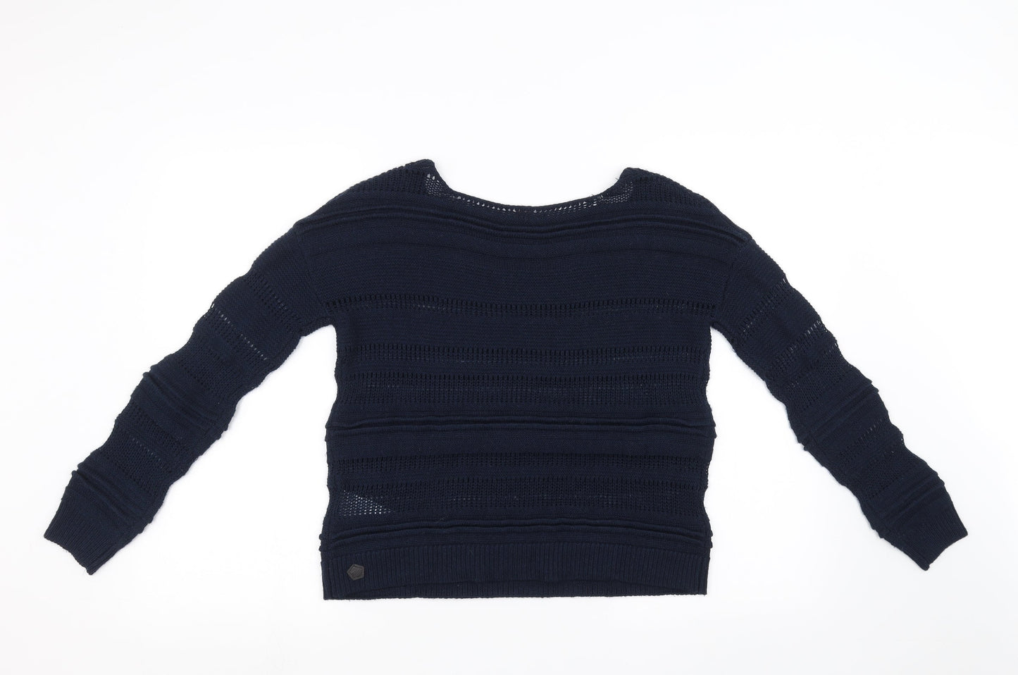 Zakti Womens Blue  Knit Pullover Sweatshirt Size S
