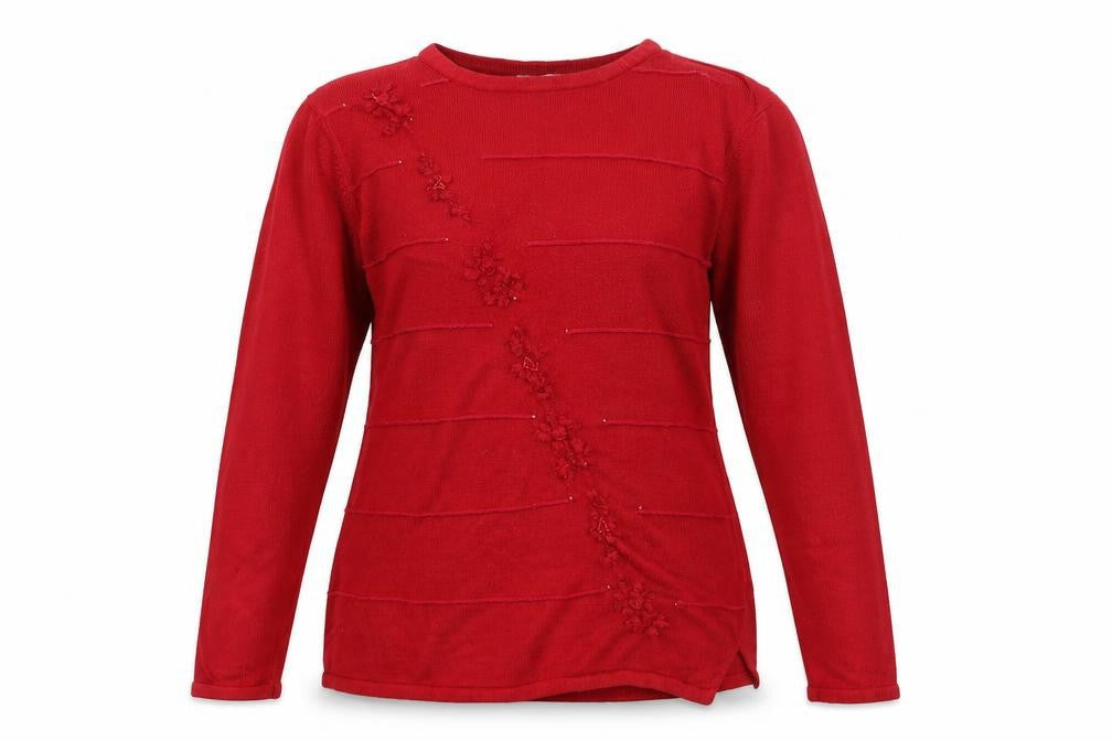 Faye Louise Womens Red   Pullover Jumper Size M