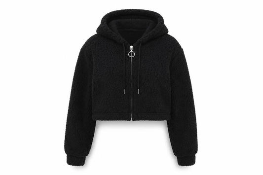 Stylewise Womens Black   Pullover Hoodie Size S
