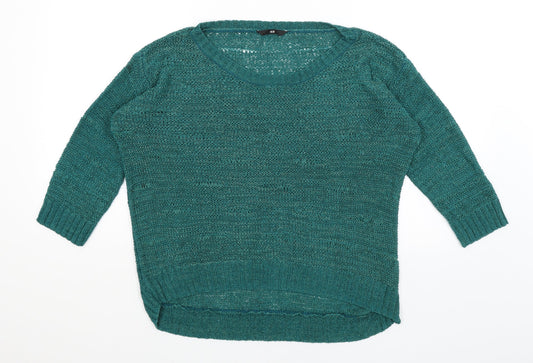 H&M Womens Green   Pullover Jumper Size M