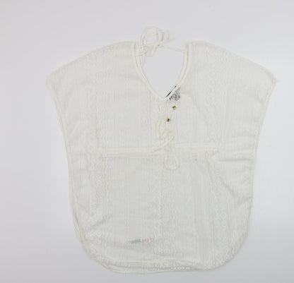 Additional front view of Atmosphere women’s white basic blouse, size S