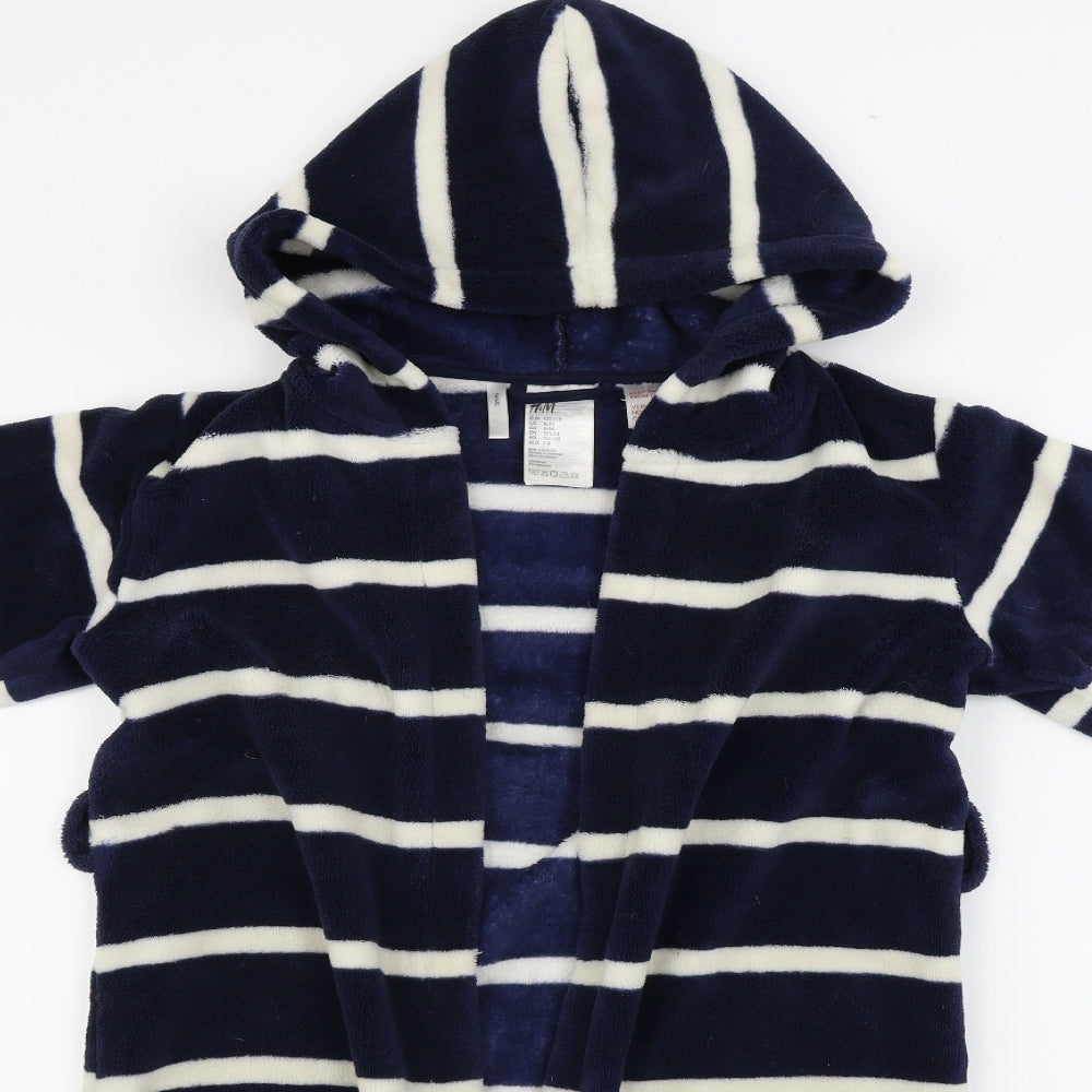 H&M Girls Blue Striped   Gown Size 6-7 Years