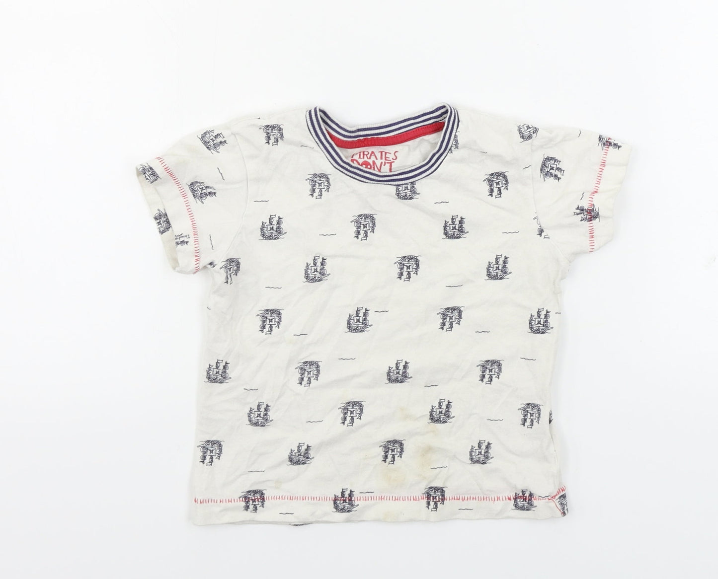 Matalan  Boys White   Basic T-Shirt Size 2-3 Years