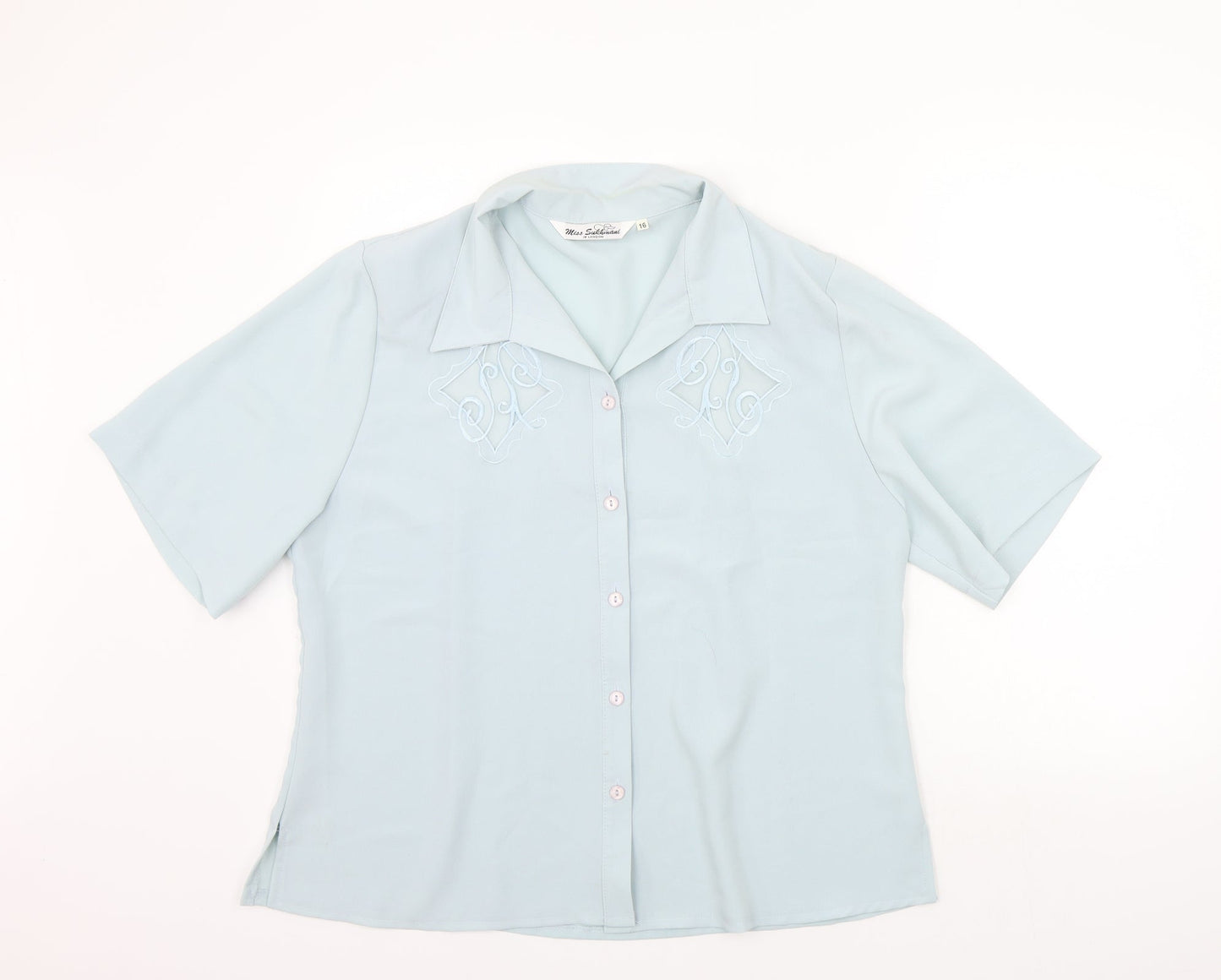Miss Sukkmani Womens Green   Basic Blouse Size 16
