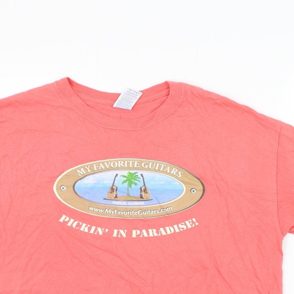 Gildan Womens Pink   Basic T-Shirt Size L