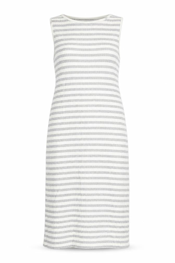 Marks & Spencer Womens Grey Striped  A-Line  Size 12