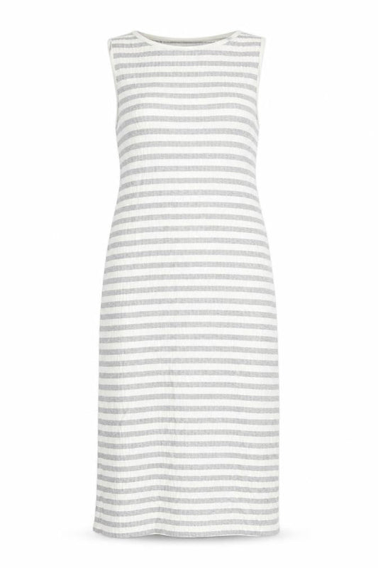 Marks & Spencer Womens Grey Striped  A-Line  Size 12