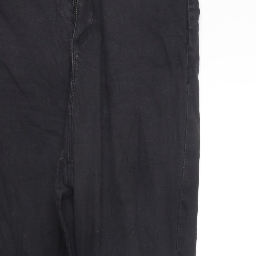 deniem co Womens Black   Straight Jeans Size 16 L28 in