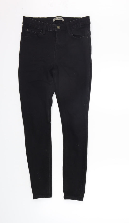 deniem co Womens Black   Straight Jeans Size 12 L28 in