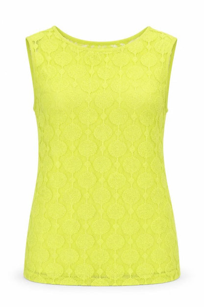Front view of Principles women’s green basic tank, size UK 10