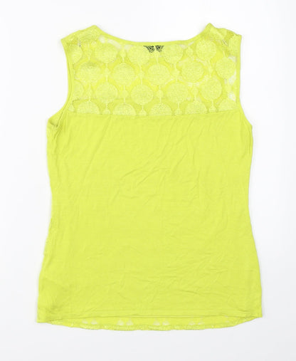 Back view of Principles women’s green basic tank, size UK 10
