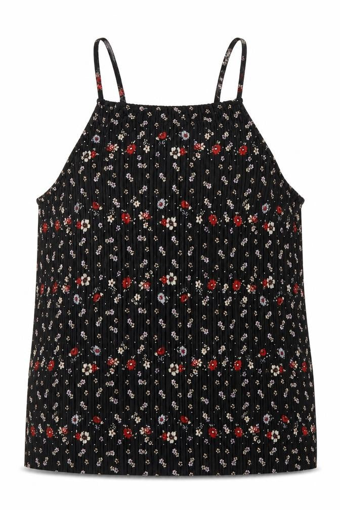 New Look Girls Black Floral  Basic Blouse Size 14 Years