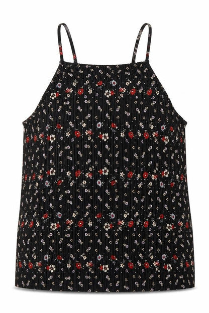Front view of New Look girls’ black floral basic blouse, size 14, years