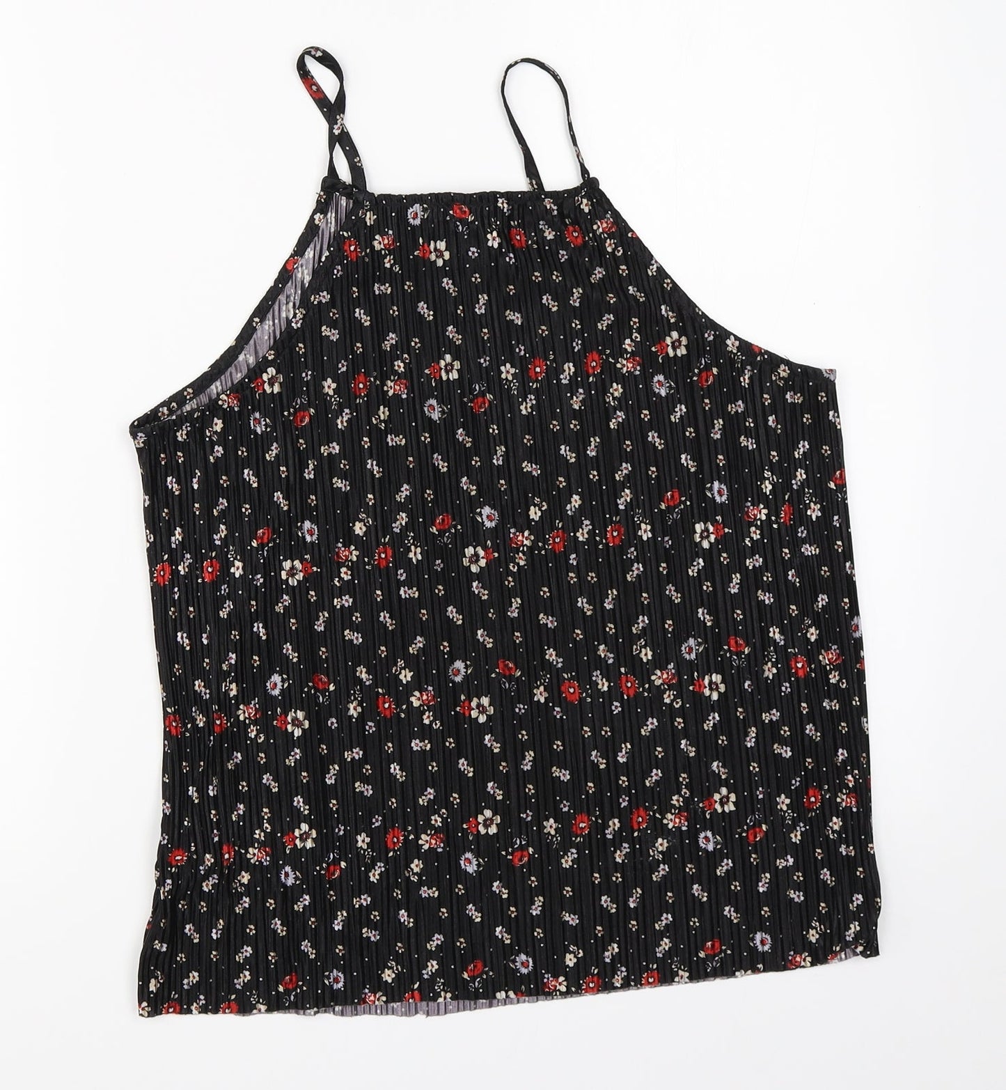 New Look Girls Black Floral  Basic Blouse Size 14 Years