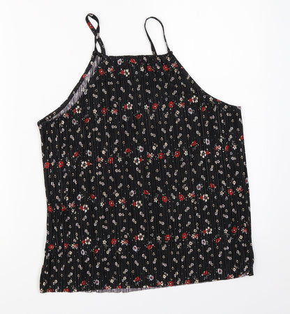 Back view of New Look girls’ black floral basic blouse, size 14, years