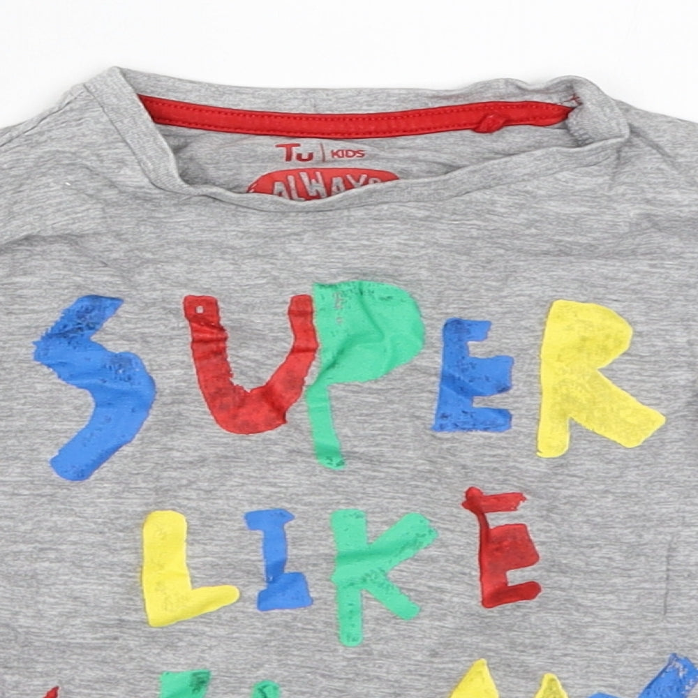 TU Boys Grey   Basic T-Shirt Size 18-24 Months