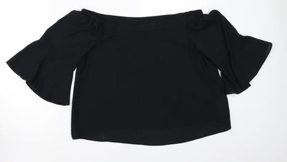 Additional front view of New Look girls’ black basic blouse, size 15, years