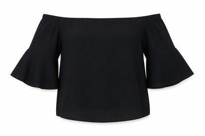 Front view of New Look girls’ black basic blouse, size 15, years