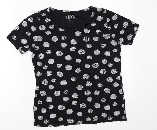 Preworn Womens Black   Basic T-Shirt Size 10