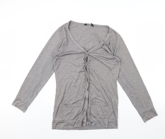 Fury Womens Grey   Cardigan Jumper Size L
