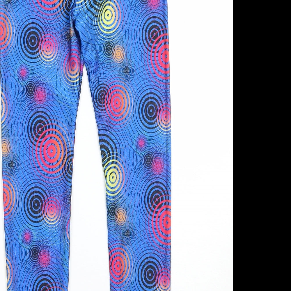 Preworn Womens Blue Geometric  Capri Leggings Size XS L24 in - size 2