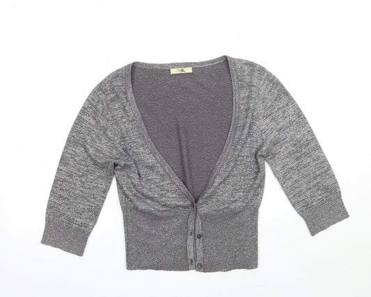 MK Womens Grey   Cardigan Jumper Size 8