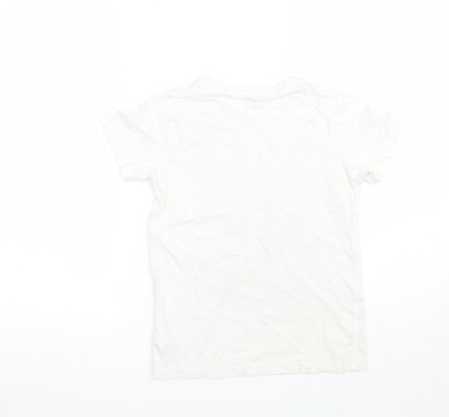 NEXT Girls White   Basic T-Shirt Size 7 Years