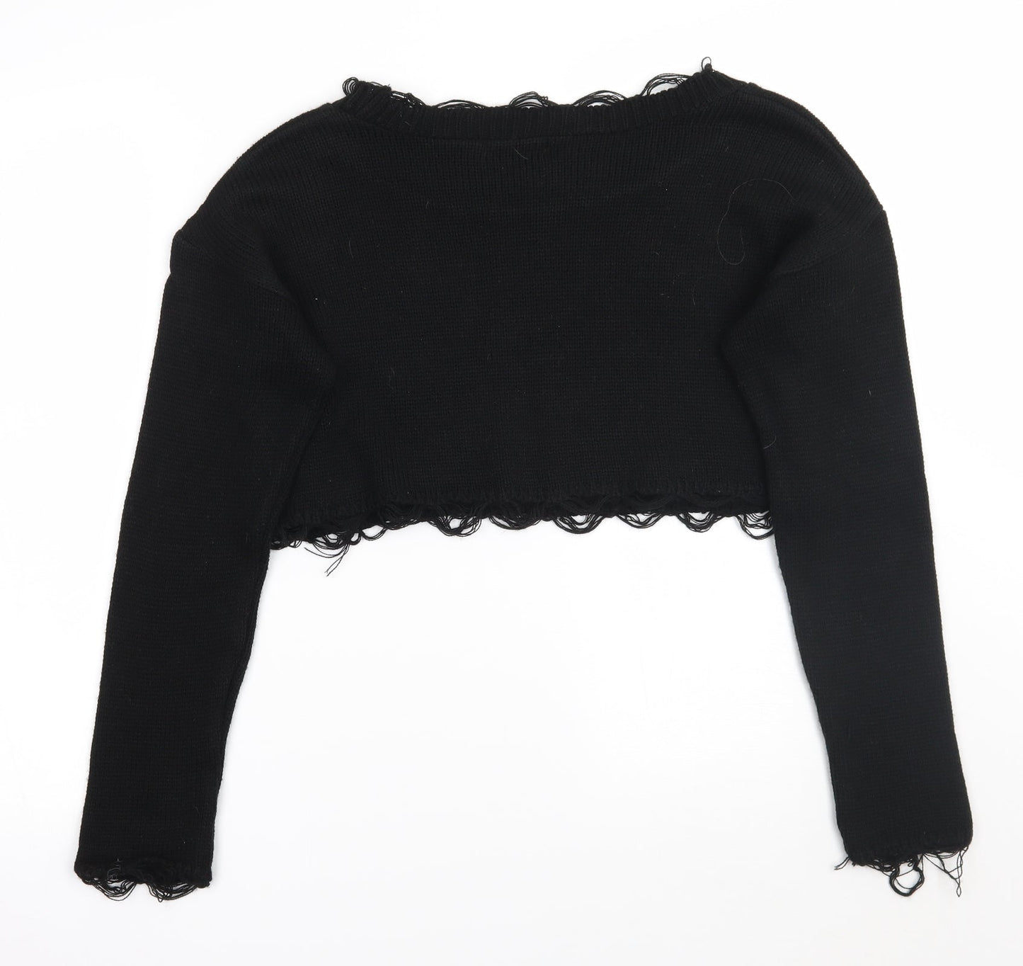 PRETTYLITTLETHING Womens Black   Pullover Jumper Size S