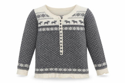 Heritage Girls Grey Polka Dot  Pullover Jumper Size S