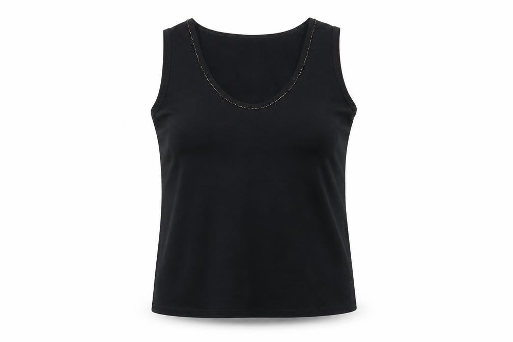 CRYSTAL MARTIN  Womens Black   Basic Tank Size 18