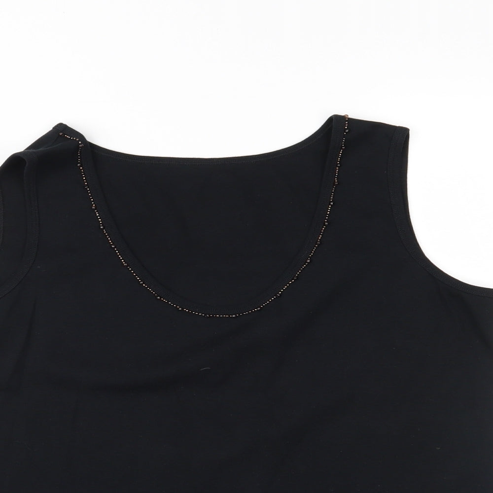 CRYSTAL MARTIN  Womens Black   Basic Tank Size 18