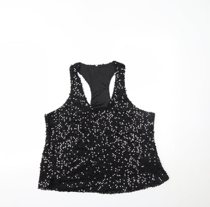 Preloved Preworn Womens Black   Cropped Tank Size XL - Front