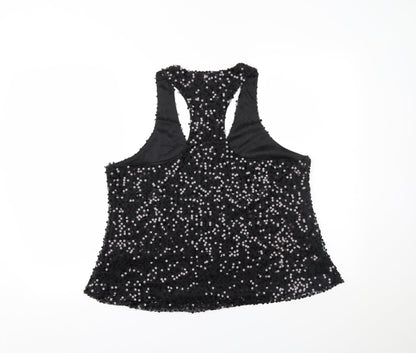 Preloved Preworn Womens Black   Cropped Tank Size XL - Back
