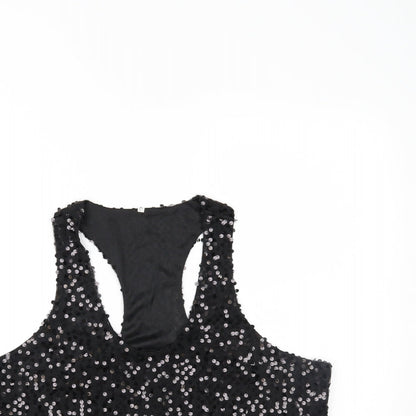 Preloved Preworn Womens Black   Cropped Tank Size XL - Detail