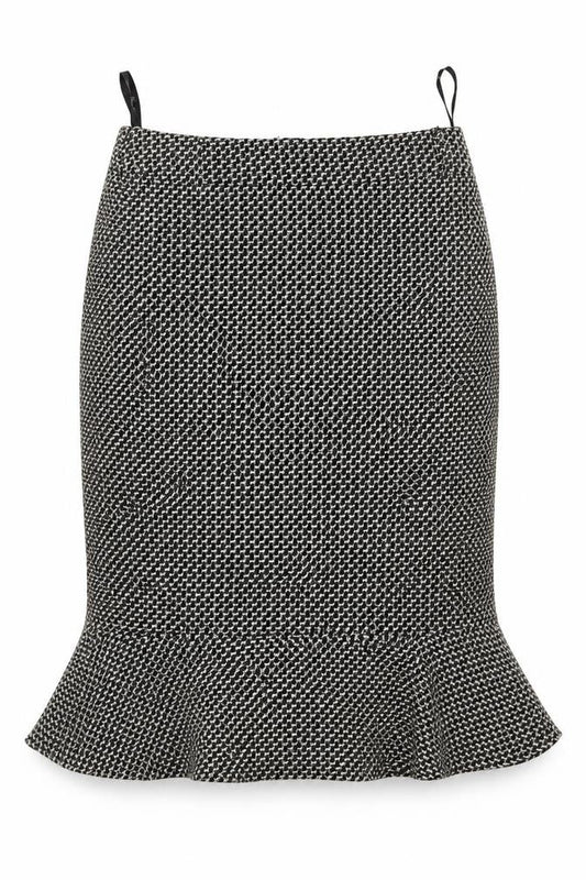 BHS Womens Black Check  Straight & Pencil Skirt Size 10