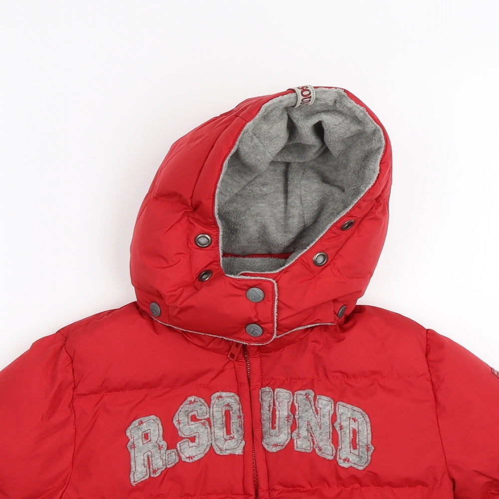 Red Sound Boys Red   Parka Jacket Size 2 Years