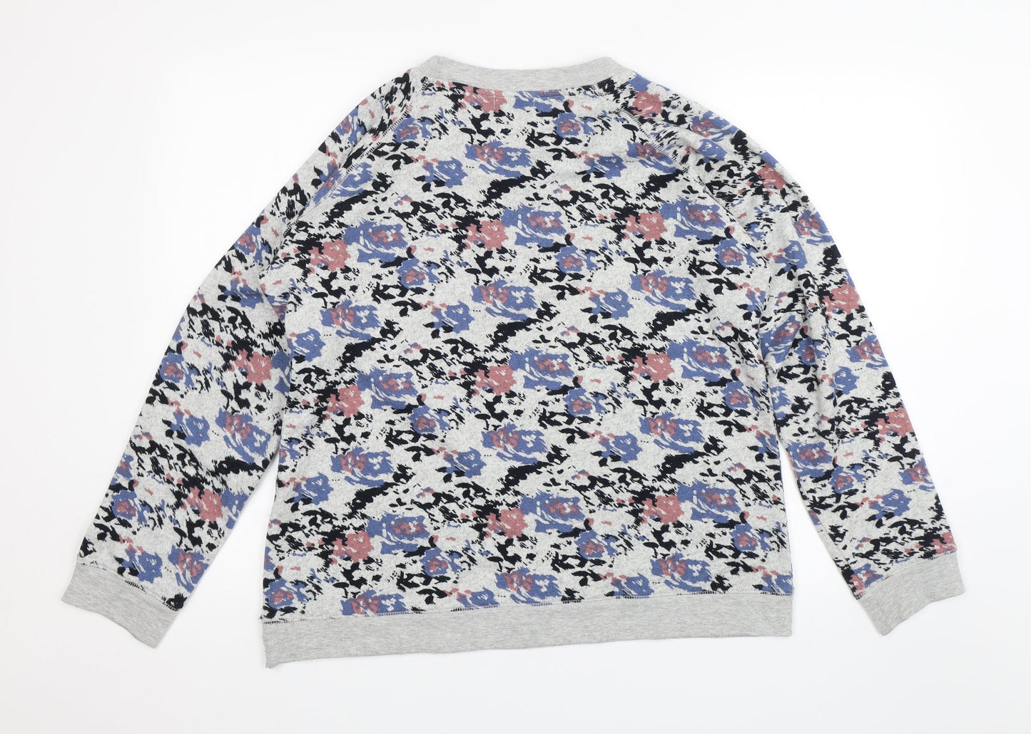 Loungewear Womens Grey Floral  Pullover Jumper Size M