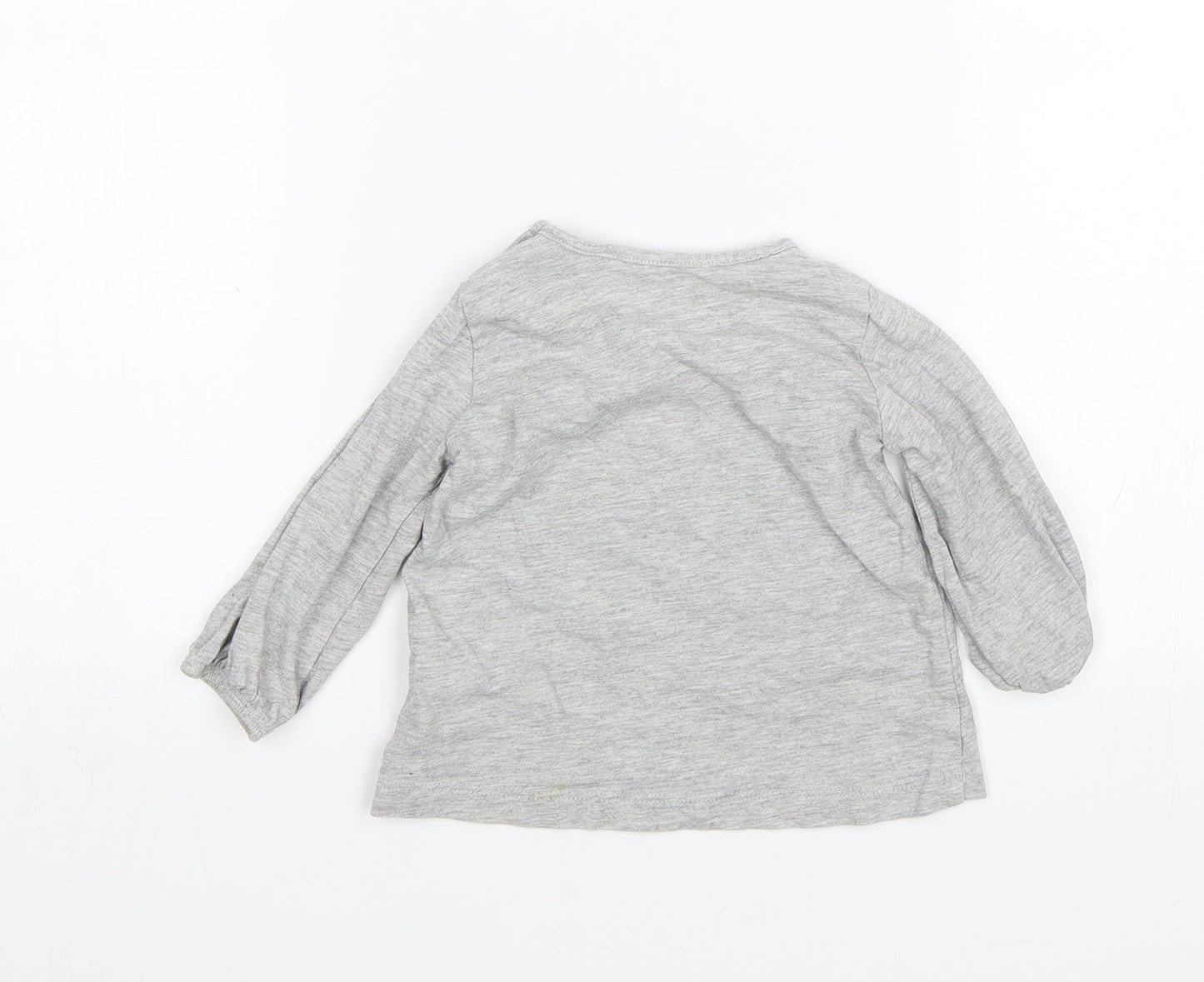 Matalan Baby Grey   Basic T-Shirt Size 9-12 Months  - Rainbow