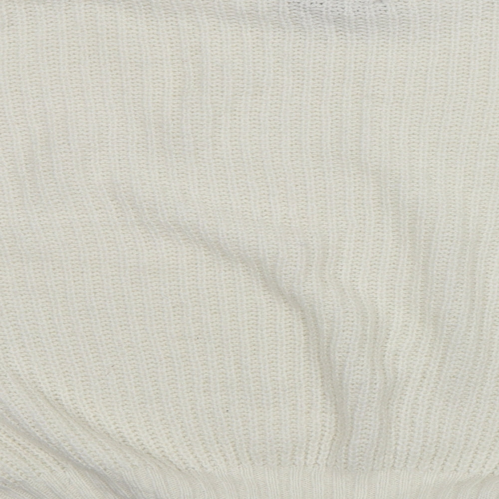 PRETTYLITTLETHING Womens White   Pullover Jumper Size M