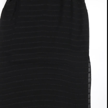 Brand and care label for Papaya women’s black basic blouse, size UK 14