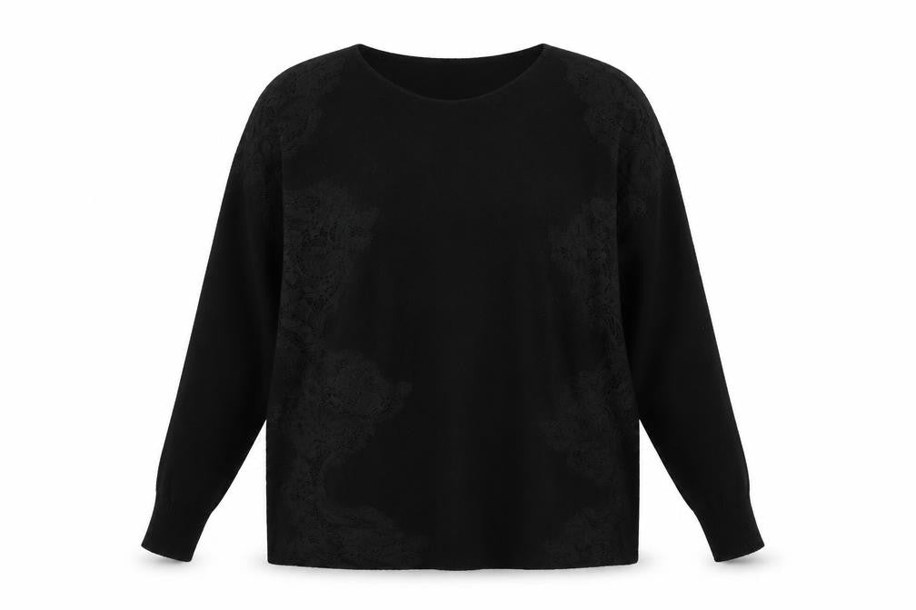 Sweet Girl Womens Black  Knit Pullover Jumper Size M