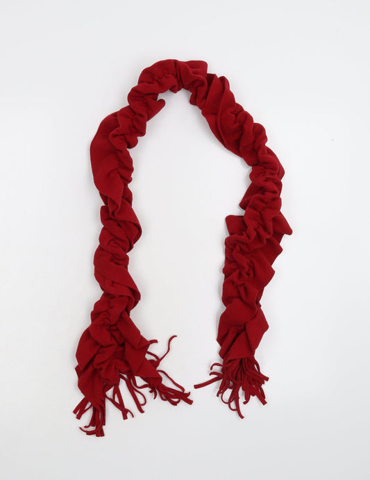 Preworn Womens Red  Fleece  Scarf