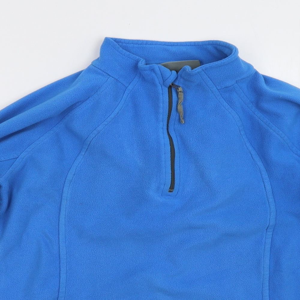 Mountain Life Womens Blue  Fleece Henley Jumper Size 8