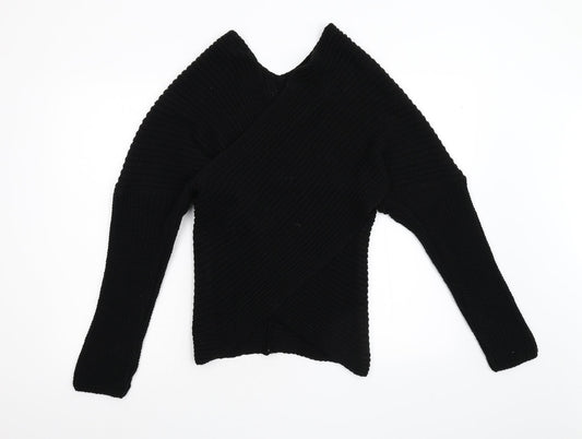 Preworn Womens Black  Knit Pullover Jumper Size S