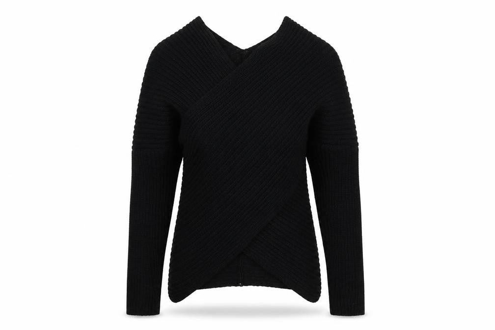 Preworn Womens Black  Knit Pullover Jumper Size S