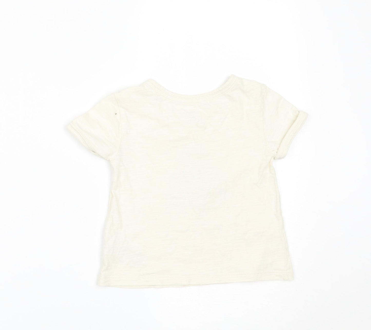 Gap Girls Ivory   Basic T-Shirt Size 2 Years  - smile